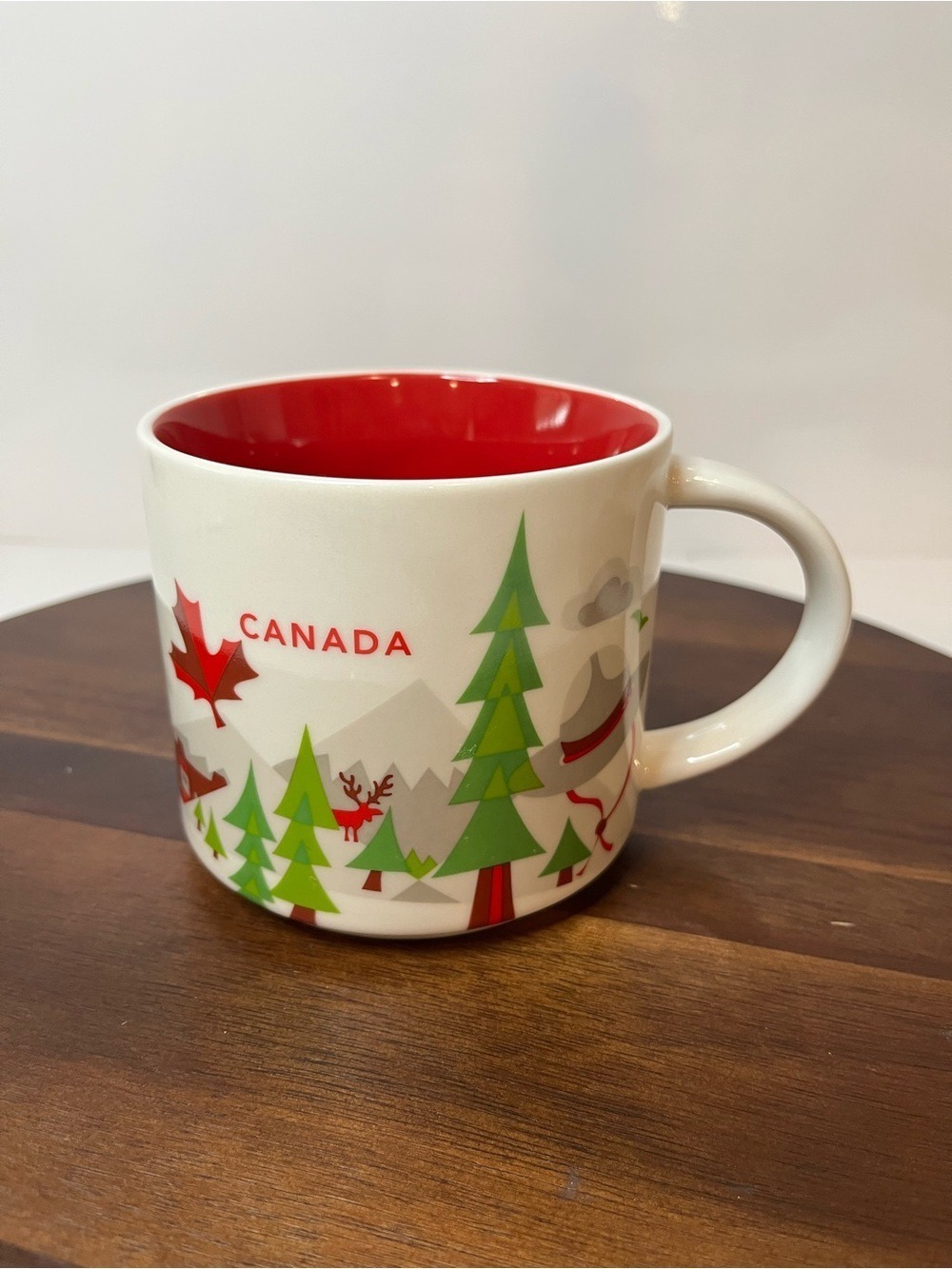 Starbucks Canada You Are Here Mug 2012 Red Interior 14 oz